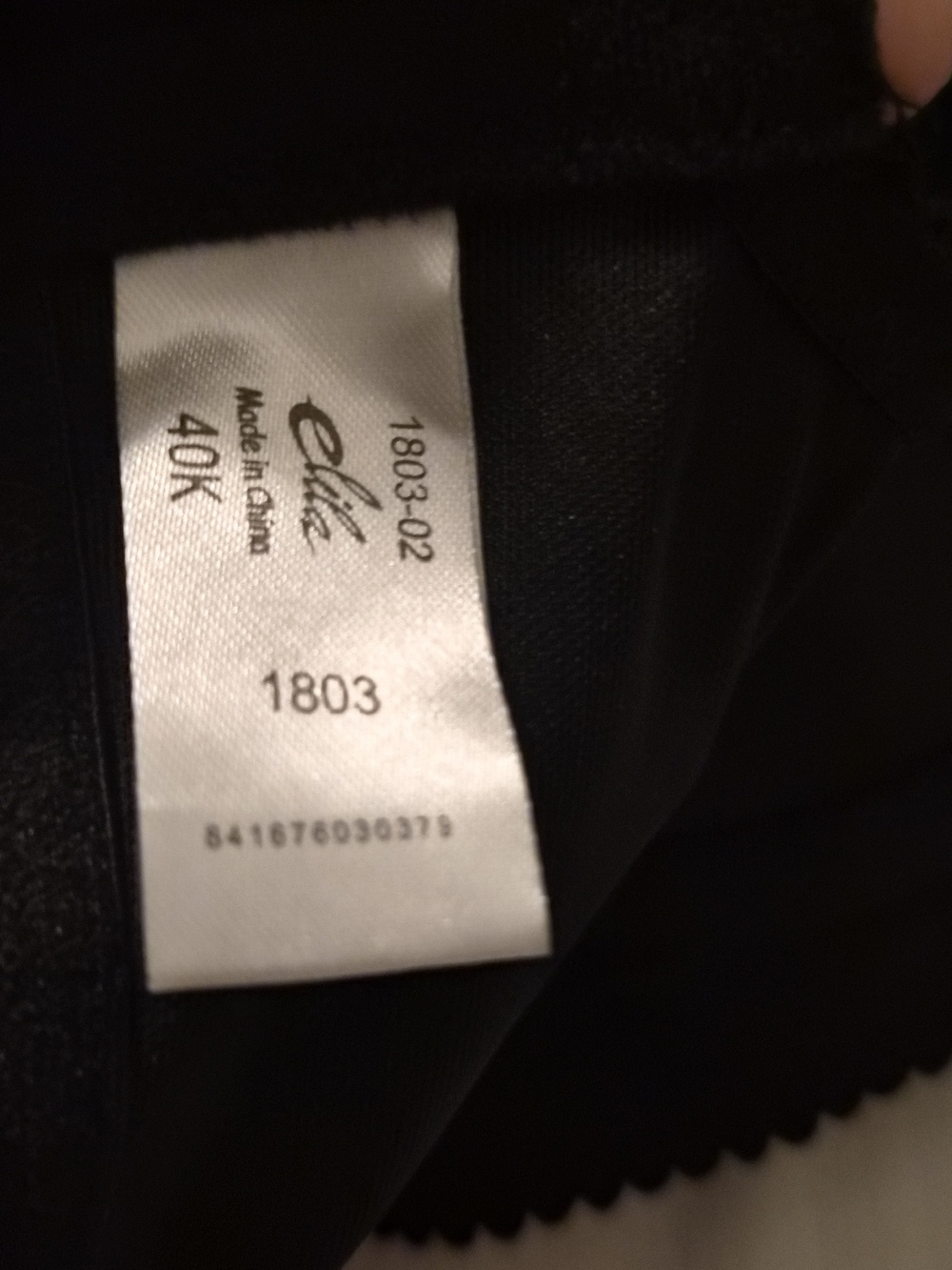 Elila Elegant Black Wireless Moulded Spacer Full Figure Bra 40K NWT - Picture 2 of 4